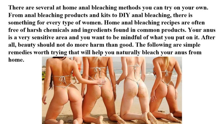 anal bleaching
